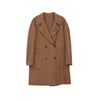 Camel Double Breasted Wool Coat - SHIMENG