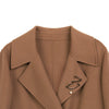 Camel Double Breasted Wool Coat - SHIMENG