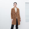 Camel Double Breasted Wool Coat - SHIMENG