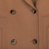 Camel Double Breasted Wool Coat - SHIMENG