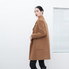 Camel Double Breasted Wool Coat - SHIMENG