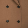 Camel Double Breasted Wool Coats with Belt - SHIMENG