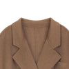 Camel Long Double Breasted Wool Coats - SHIMENG