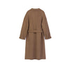 Camel Long Double Breasted Wool Coats - SHIMENG