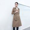 Camel Long Trench Coats With Belt - SHIMENG