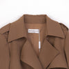 Camel Long Trench Coats With Metal Buttons - SHIMENG