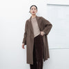 Camel Long Wool Coats - SHIMENG