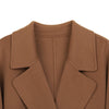 Camel Long Wool Coats with Belt - SHIMENG