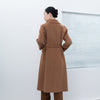 Camel Long Wool Coats with Belt - SHIMENG