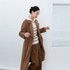 Camel Long Wool Coats with Belt - SHIMENG