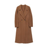 Camel Long Wool Coats with Belt - SHIMENG