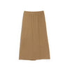 Camel Split Elastic Waist Maxi Skirt - SHIMENG