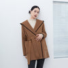 Camel Wool Coats With Belt - SHIMENG