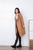 Camel Wool Trench Coat - SHIMENG