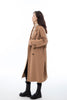 Camel Wool Trench Coat with Waistband - SHIMENG