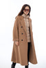 Camel Wool Trench Coat with Waistband - SHIMENG