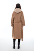 Camel Wool Trench Coat with Waistband - SHIMENG