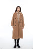 Camel Wool Trench Coat with Waistband - SHIMENG