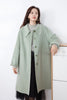 Citron Green Double-sided Wool Long Trench Coat - SHIMENG