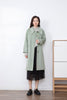 Citron Green Double-sided Wool Long Trench Coat - SHIMENG