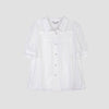 Coconut Milk Pleated Shirt - SHIMENG