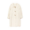 Cozy White Double Wool Overcoats with Horn Button - SHIMENG