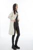 Cozy White Double Wool Trench Coat with Horn Button - SHIMENG