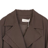Dark Brown Belted Trench Coats Double Collar - SHIMENG