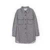 Dark Brown Denim Printed Pocket Shirt Coat - SHIMENG