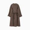 Dark Brown Long Wool Overcoats Coats - SHIMENG