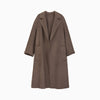 Dark Brown Long Wool Overcoats Coats - SHIMENG