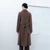 Dark Brown Long Wool Overcoats Coats - SHIMENG