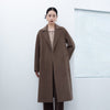 Dark Brown Long Wool Overcoats Coats - SHIMENG