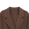 Dark Brown Long Wool Trench Coat - SHIMENG