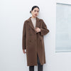 Dark Brown Long Wool Trench Coat - SHIMENG