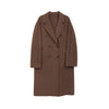 Dark Brown Long Wool Trench Coat - SHIMENG