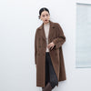 Dark Brown Long Wool Trench Coat - SHIMENG