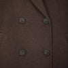 Dark Brown Short Belted Lapel Wool Winter Coat - SHIMENG