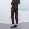 Dark Brown Straight Leg Pants - SHIMENG