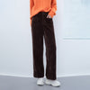 Dark Brown Velvet Pants - SHIMENG