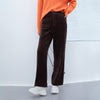 Dark Brown Velvet Pants - SHIMENG