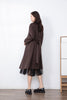 Dark Brown Wool Trench Coat - SHIMENG