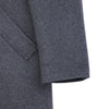 Dark Grey Long Double Breasted Wool Coats - SHIMENG