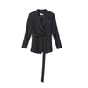 Dark Grey Stripe Suit Blazer - SHIMENG