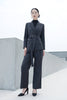 Dark Grey Stripe Suit Pants - SHIMENG