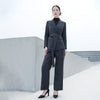 Dark Grey Stripe Suit Pants - SHIMENG