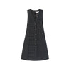 Dark Grey Vest Top Plaid Midi Dress - SHIMENG