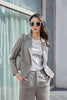 Dolphin Gray Blazer Suit Office Outfits - SHIMENG