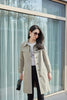 Dolphin Gray Long Trench Belted Coat - SHIMENG