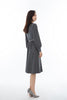 Fluorescent Grey Knit Panel Dress - SHIMENG